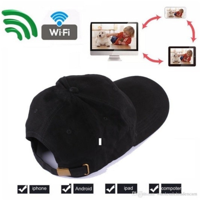 Camera IP wifi ngụy trang dạng mũ xem từ xa qua điện thoại 2 camera ip wifi nguỵ trang dạng mũ 1