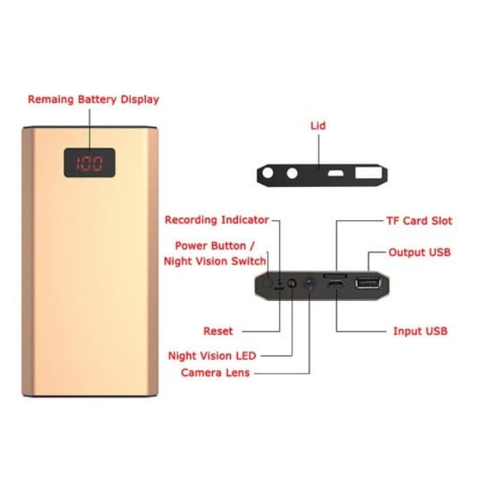 Camera IP wifi ngụy trang pin sạc dự Phòng M5 xem từ xa 4 camera ip wifi nguy trang pin sac du phong m5 2
