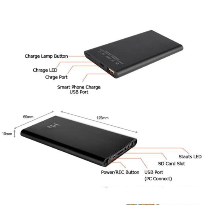 Camera ngụy trang pin dự phòng H2 Full HD quay đêm pin trâu 4 camera ngụy trang pin dự phòng h2 3