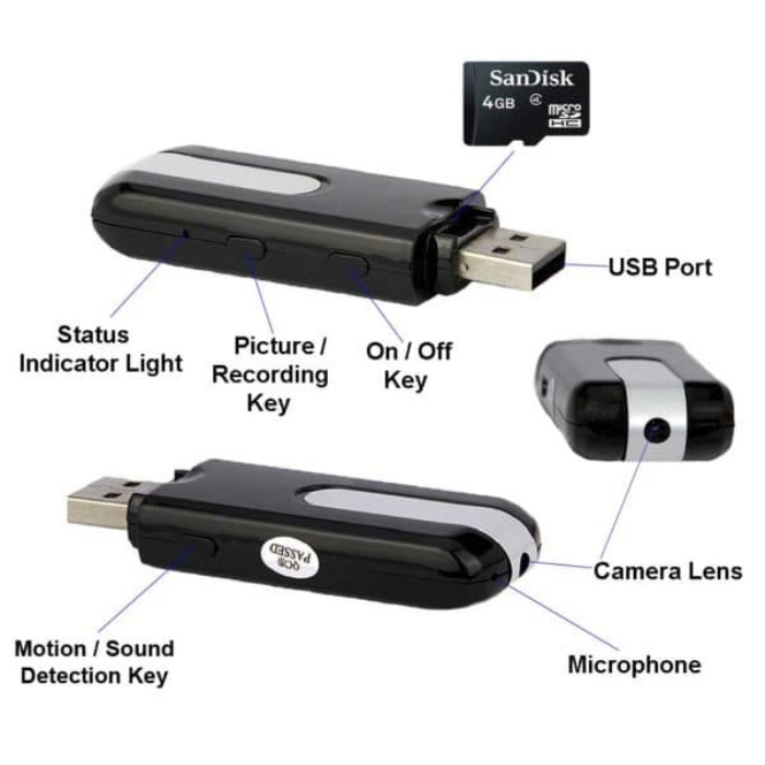 Camera siêu nhỏ ngụy trang USB tinh vi khó phát hiện 3 camera siêu nhỏ ngụy trang usp 4
