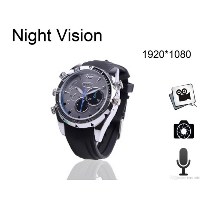 Đồng hồ camera W5000 8GB Full HD chống nước cao cấp 2 đồng hồ camera w500 8gb 2